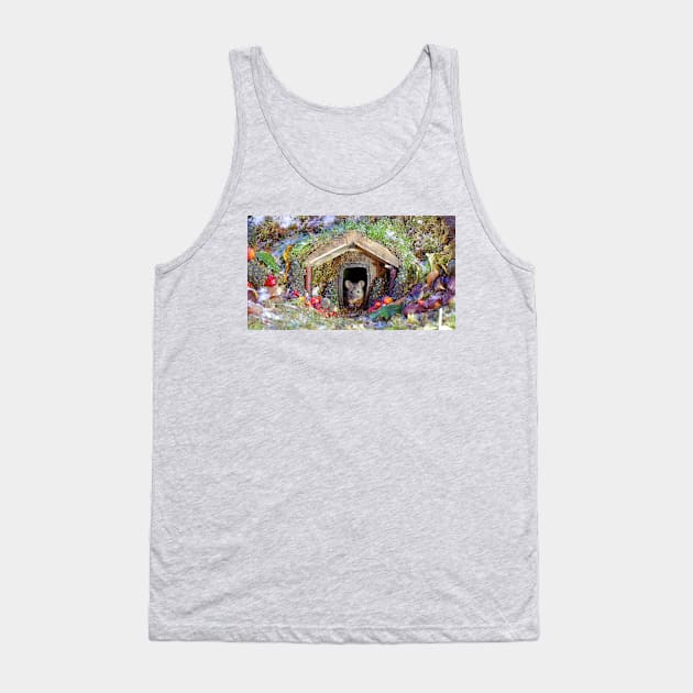 christmas mice at winter  log cabin very festive Tank Top by Simon-dell